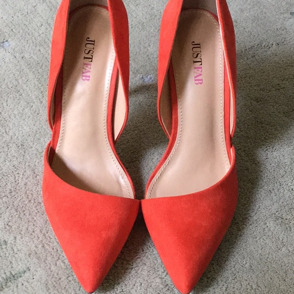 JustFab orange heels SZ9 - Picture 2 of 8